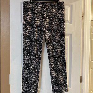 Dalia Black and White skinny ankle dress pants Size 6